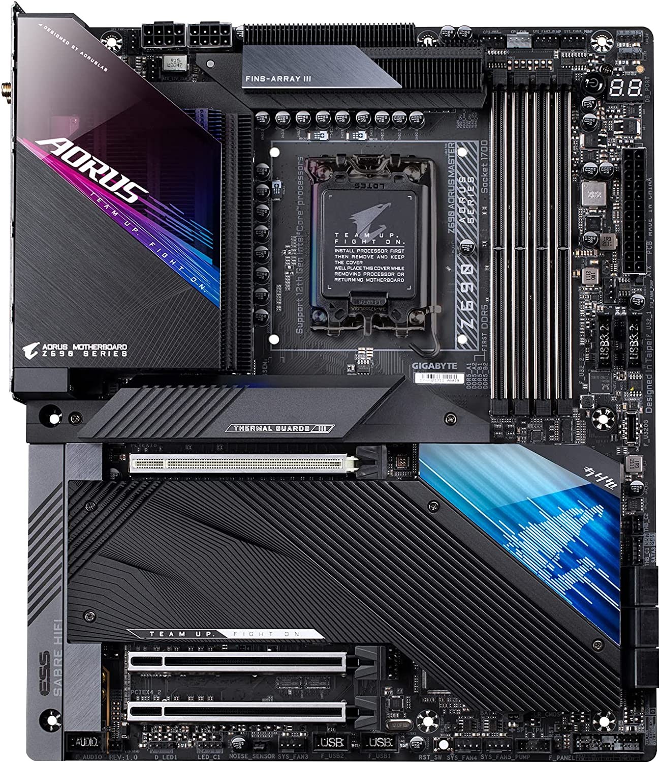 GIGABYTE Z690 AORUS MASTER (LGA 1700/ Intel Z690/ ATX/ DDR5/ Quad M.2/ PCIe 5.0/ USB 3.2 Gen2X2 Type-C/ Intel WiFi 6E/ AQUANTIA 10GbE LAN/ Intel Thunderbolt 4 / Gaming Motherboard)