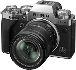 Fujifilm X-T4 system camera (26.1megapixel, X-Trans CMOS 4 sensor, 7.6cm (3 inch) touch LCD), including XF18-55mm F2.8-4 R LM OIS lens kit, silver