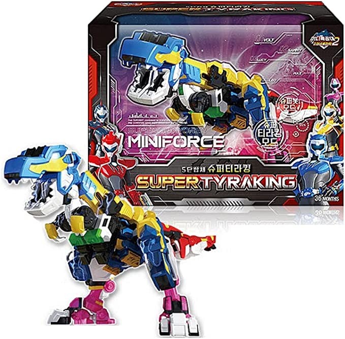 MiniForce Super Dino Power2 Super TyraKing Transformer 5 Robot Volt Sammy Max Lucy Rio Toy