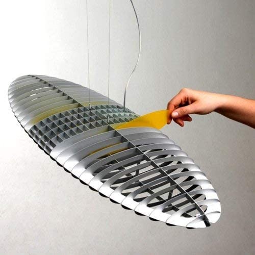 LucePlan Titania pendant lamp, aluminium matt colour filter